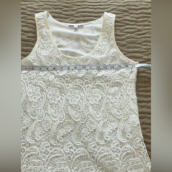 CAbi White Lace Tank Top - Picture 3 of 4